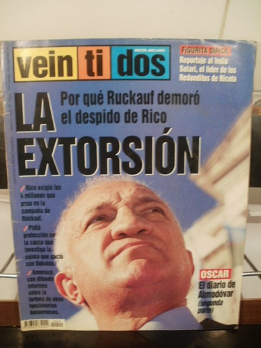 Revista Veintidos N° 90 30-3-2000 Rico Indio Solari Cavallo