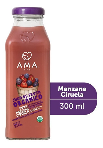 Ama Jugo Manzana Ciruela Orgánico 300cc