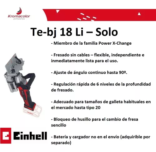 EINHELL TE-BJ 18 Li - Solo - Fresadora horizontal inalámbrica 18V (sin  batería)