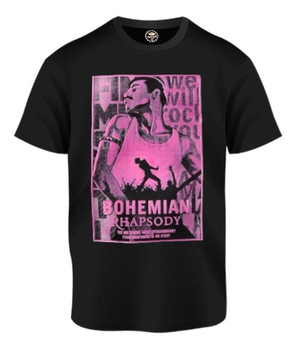 Remera  Freddie Mercury  Rock Rapsodia Bohemia  Hombre 