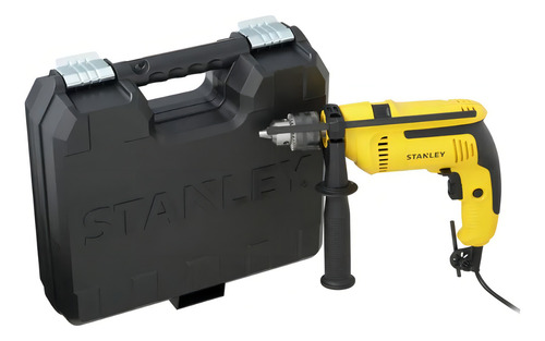 Furadeira de Impacto com Chave VVR Stanley Modelo SDH710KA Furadeira com Motor Potente de 710 watts Ferramenta com Velocidade Ajustável Acompanha Maleta e 5 Brocas 220v