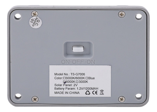 Lámpara Subterránea Impermeable Led Ip65 Con Luz Solar Blanc
