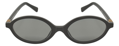Miu Miu Mu 04zs 1ab-5s0 Oval Shape Black Gold (Usado)