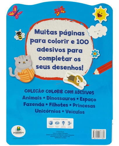 Colorir Com Adesivos: Filhotes, De Koral Books., Vol. 1. Editorial Brasileitura, Capa Mole, Edição 1 Em Português, 2024