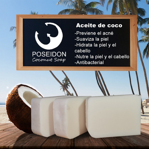 Jabón Artesanal De Coco Poseidon