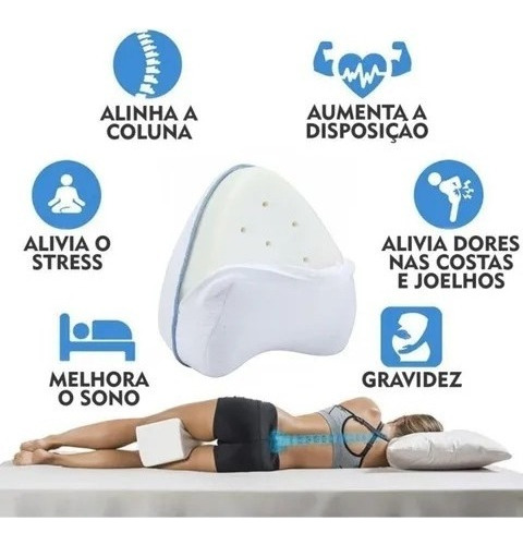 Almohada ortopédica para postura con columna vertebral, rodillas y piernas