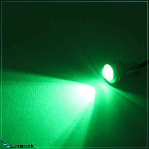 Imagem 6 de 9 de Par Balizador Led Chao 3w Escada Deck Prata + Luz Verde