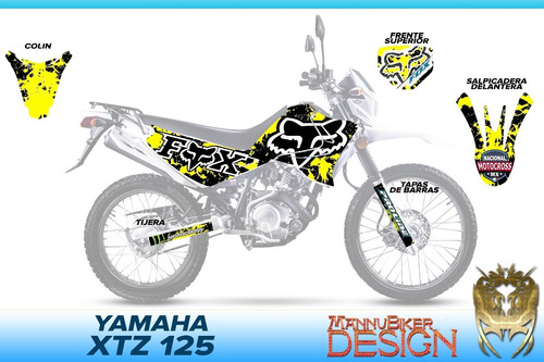 Yamaha Xtz 125 Graficos Kit Stickers Vinil Laminado Glossy