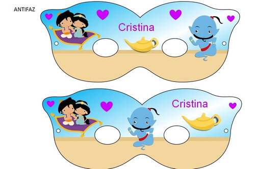 Imagen 5 de 6 de Kit Imprimible Aladdín Bebe Fiesta 3x1