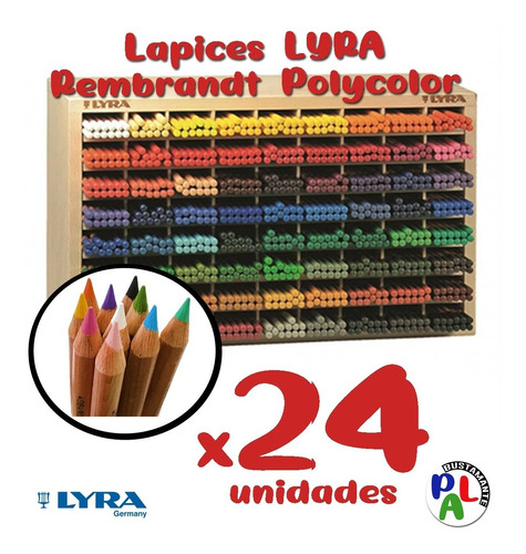 24 Lapices Lyra Rembrandt Polycolor Profesionales Polycromo