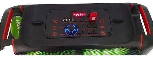 Caixa De Som Amplificada Bluetooth Microfone E Controle 1093 Cor Preto