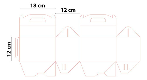 Caja Valija Maletin Chica - Impresa X 25u 333 Caritas