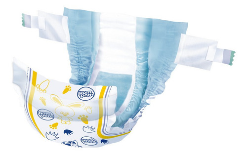 Imagem 3 de 3 de Kit Fralda Pom Pom Clássica Mega P 324un