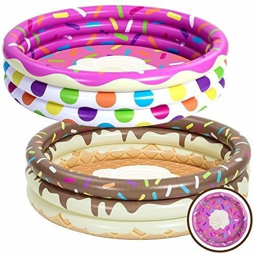 Piscina Inflable Para Niños Diseño Cupcakes Y Helados 2 Pz