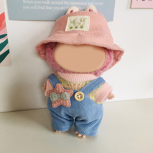 Figura De Felpa, Camiseta Y Mono, Vestido De Sombrero Rosa
