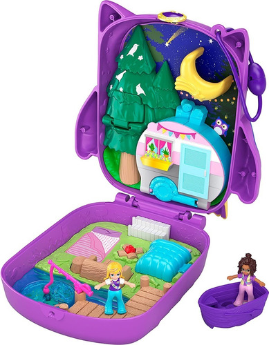 Muñeca Polly Pocket Pocket World Owlnite Campsite Compact