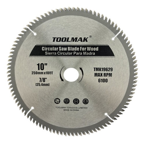 Disco De Sierra Circular 10 Pulgadas 100 Dientes Toolmak Col