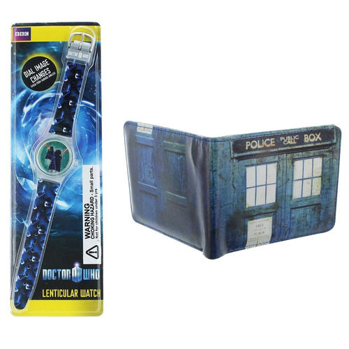 Set De Reloj Más Billetera Con Diseño Del Doctor Who