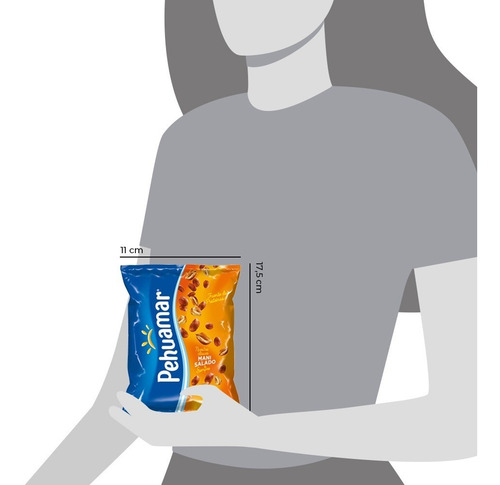 Imagen 2 de 2 de Maní Con Piel Pehuamar X 85 Gr | Picadas Salado