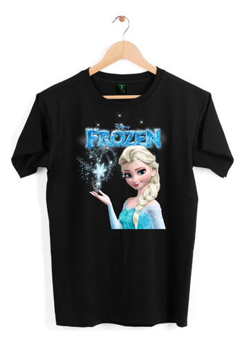 Polera Frozen Elsa Princesa Nieve En Manos Xxl Xxxl Oversize
