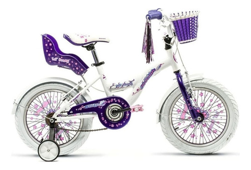 Bicicleta Raleigh Lilhon R16 Nena Aluminio Con Rueditas Color Violeta