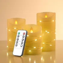 Comprar Velas Led Parpadeantes Sin Llama Pack De 3