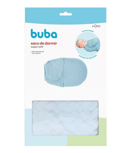  Saco De Dormir Bebê Recém Nascido Baby Super Soft - Azul