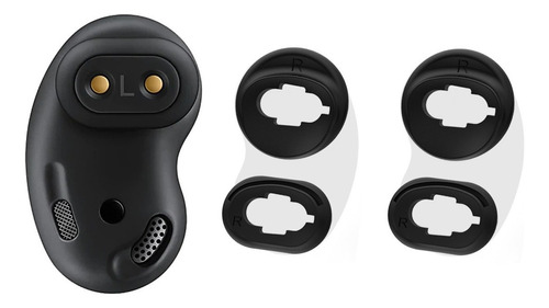 Kit 2 Pares Borracha Para Fone Samsung Galaxy Buds Live Cor Preto