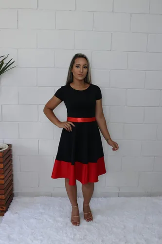 Vestido gode cheap duplo midi