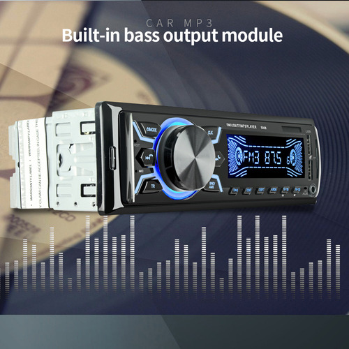 . Radio Estéreo Led De 7 Colores Bt Autoradio Dual Usb Fast