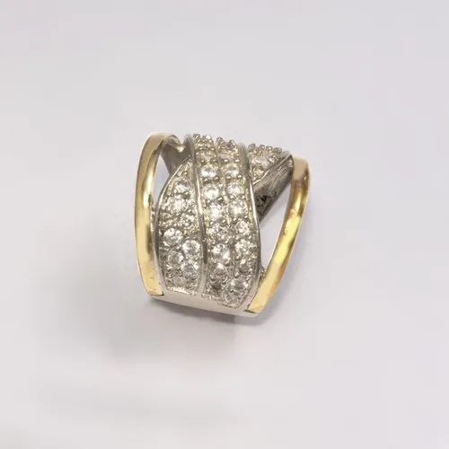 Anillos plata y oro con piedras sales