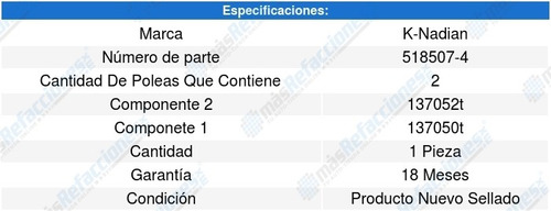Componentes Tiempo S80 L5 2.5l 02 A 06 K-nadian 8575578