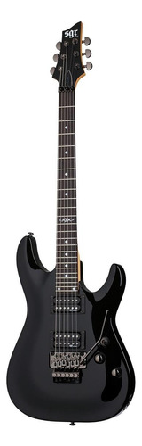 Guitarra eléctrica Schecter SGR C-1 FR de tilo gloss black brillante con diapasón de palo de rosa