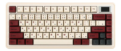 Teclado Mecanico Gamer Cidoo Stellar C/pantalla Inalambrico Crema Inglés Internacional