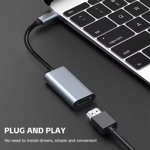 Adaptador Tipo C Para Hdmi 4k/30hz, Cabo Conversor Fêmea