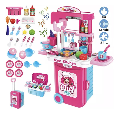 Cocina Cocinita Juguete Luz Sonido Creatividad + Regalo