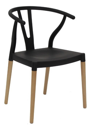 Silla Wishbone Polipropileno By Promobel Estructura De La Silla Negro Asiento No Aplica Diseño De La Tela No Aplica