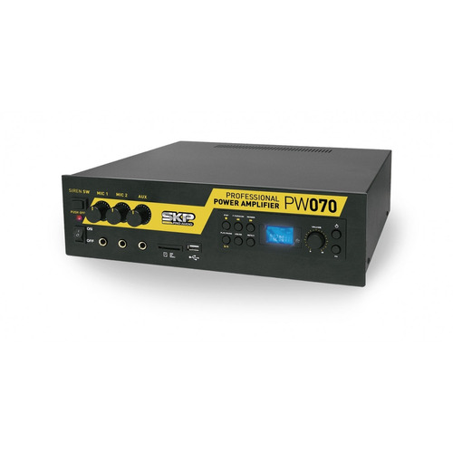 Amplificador Comercial Skp Pw-070bt 220v Y 12 V Sal 70v100v