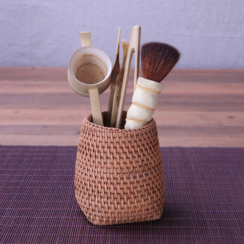 Set De Té Tejido De Ratán Hecho A Mano, Multiusos