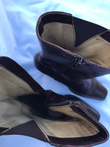 Bota Súper Doble Cuero Taco Chino 37 Febo