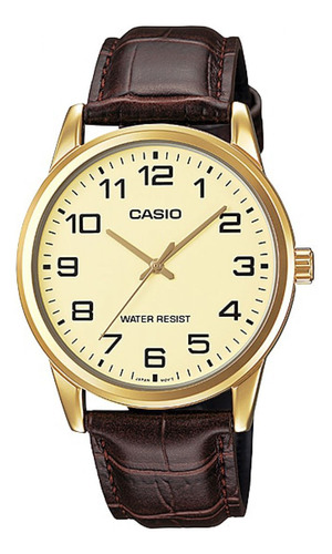 Reloj Para Unisex Casio Mtp-v001gl-9b Marrón