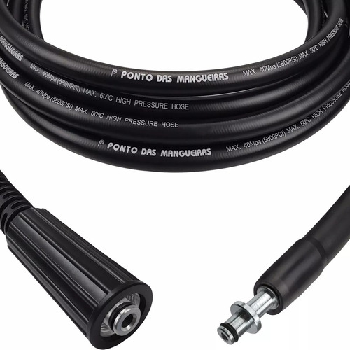 6mts Mangueira Compatível Lavadora A. Pressão Karcher K2.21 Cor Preto