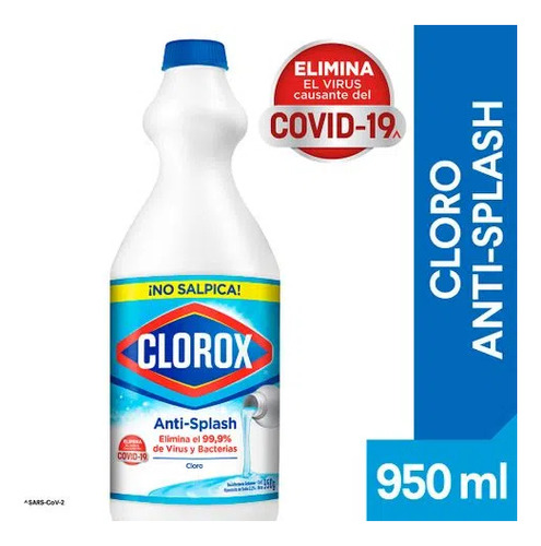 Cloro Tradicional Anti Splash Clorox 950gr (3uni)super