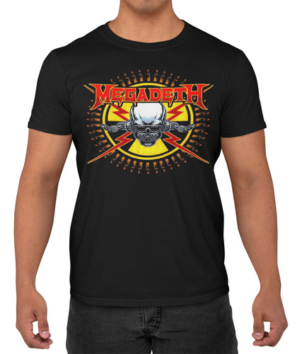 Playera Megadeth Skull And Bullets Heavy Metal Tour México