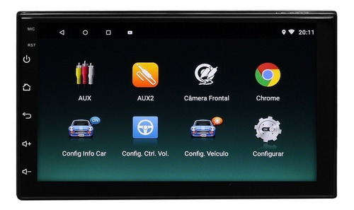 Multimidia Universal Slim 7p Android 13 32gb Wifi Gps Bt Cam Cor Preto