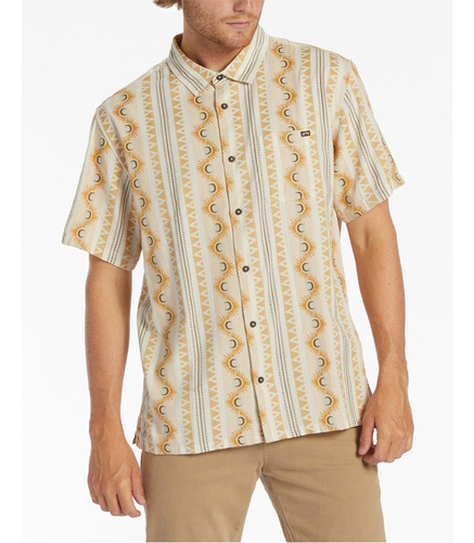 Camisa Billabong Sundays Jacquard Beige