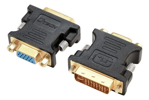 Dtech Adaptador Dvi A Vga Dvi-d Macho A Vga Hembra Convertid