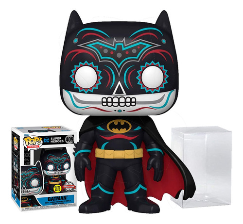 Funko Pop Batman Dia Muertos Exclusivo Glow Brilla Protector