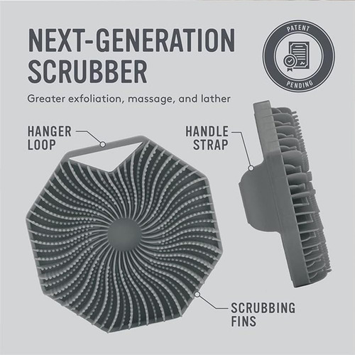 Silicone Body Scrubber With Handle Hook Up, Silicone Loofah