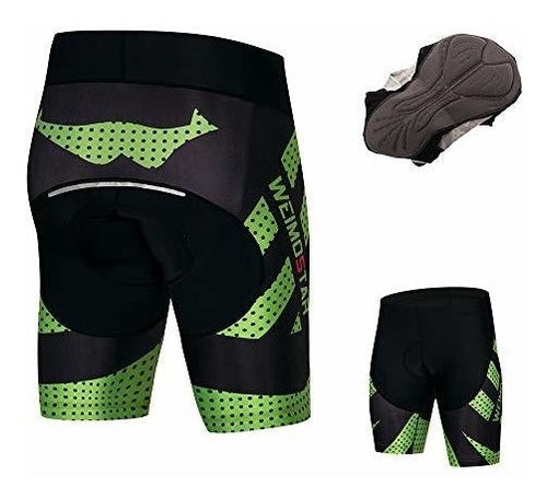 Pantalones Cortos De Ciclismo De Los Hombres Coolmax 4d Gel 